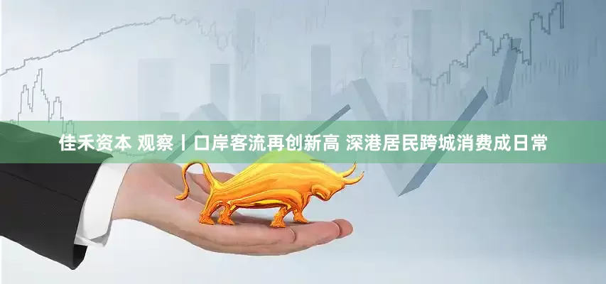 佳禾资本 观察丨口岸客流再创新高 深港居民跨城消费成日常